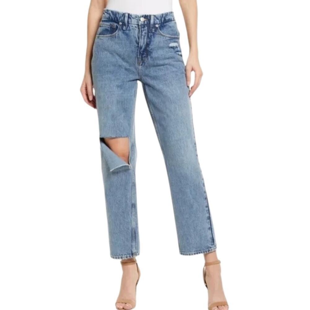 Good American 90s Duster Straight Leg Jeans Blue950